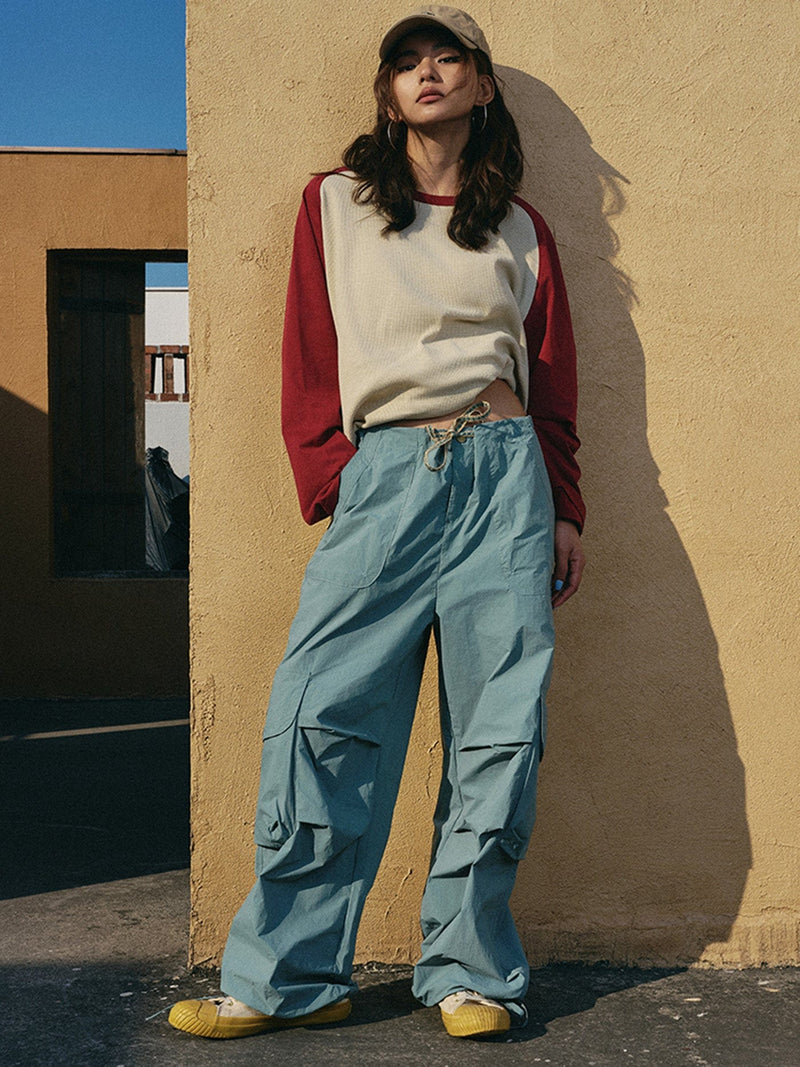 Multiple Pocket Wide-leg Cargo Pants