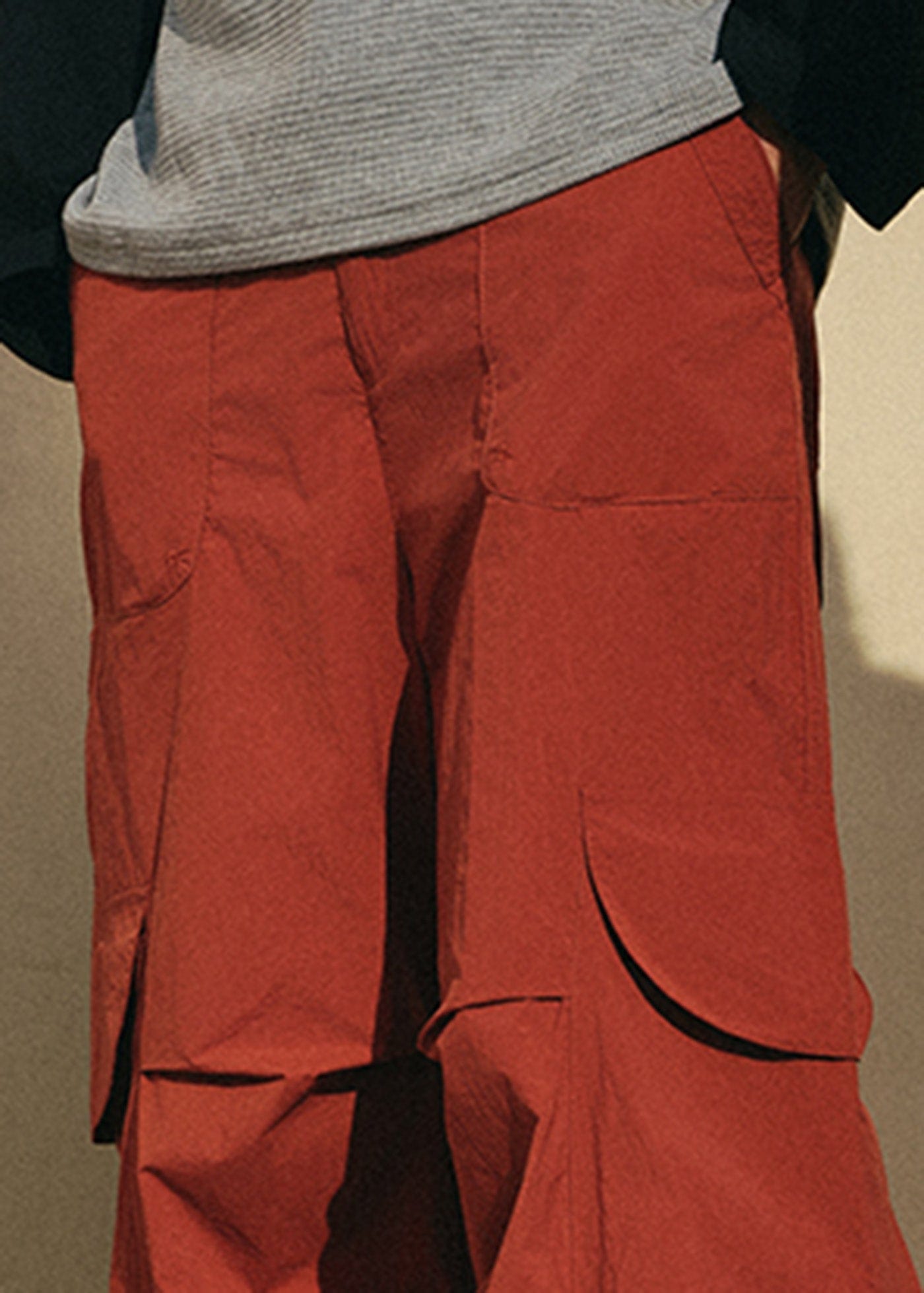 Multiple Pocket Wide-leg Cargo Pants