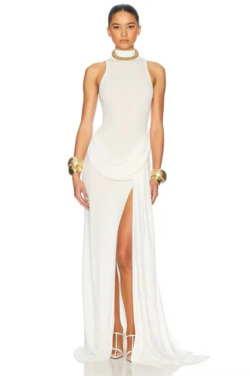 High Slit Waist Maxi Dress