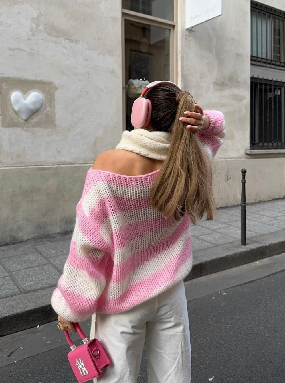 Harper - Contrast Stripped Loose-fit Sweater