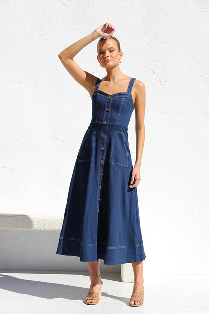 Danielle Dress Indigo Denim