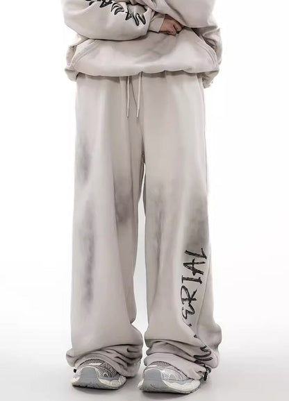 Urban Rebel Graffiti Wide Leg Sweatpants