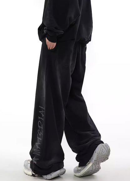 Urban Rebel Graffiti Wide Leg Sweatpants