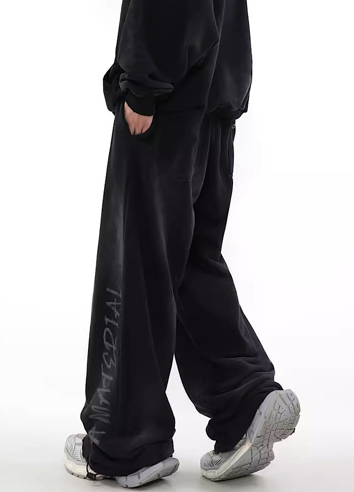 Urban Rebel Graffiti Wide Leg Sweatpants
