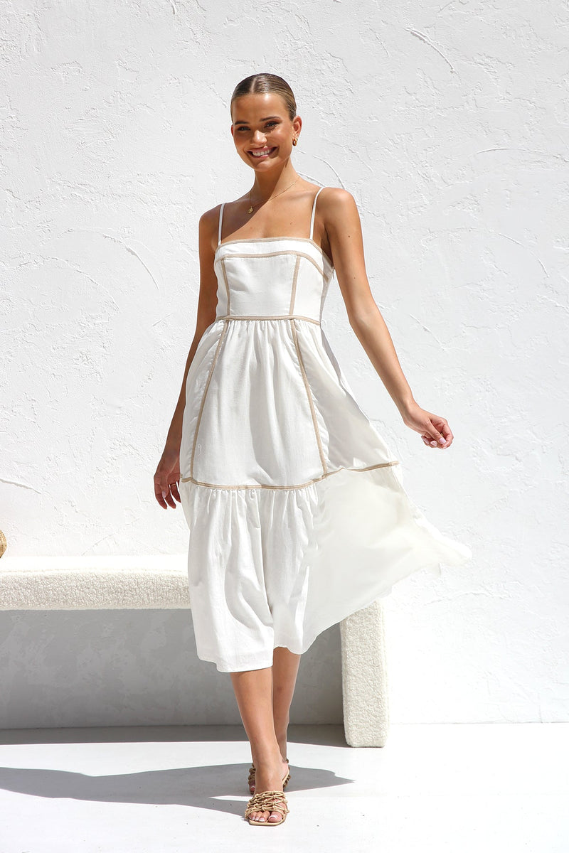 Quincy Dress White