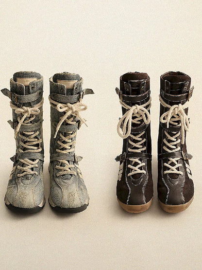 Buckle Combat Boots