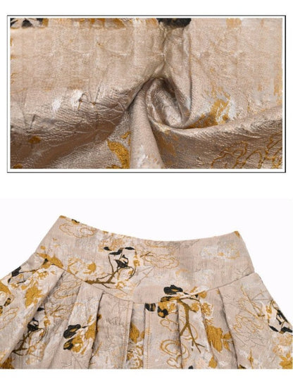 Victorian-inspired Multiple Tiers Asymmetrical Skirt