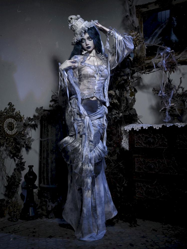 Ethereal Gothic Mermaid-style Skirt