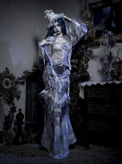 Ethereal Gothic Mermaid-style Skirt