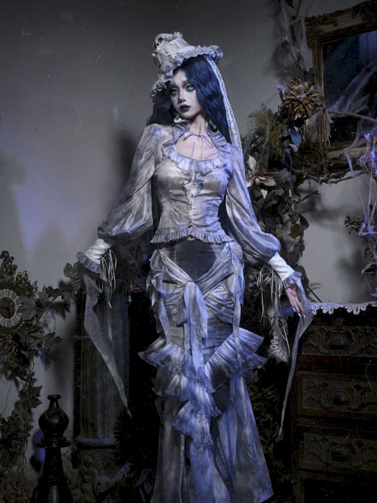 Ethereal Gothic Mermaid-style Skirt