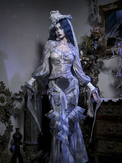 Ethereal Gothic Mermaid-style Skirt