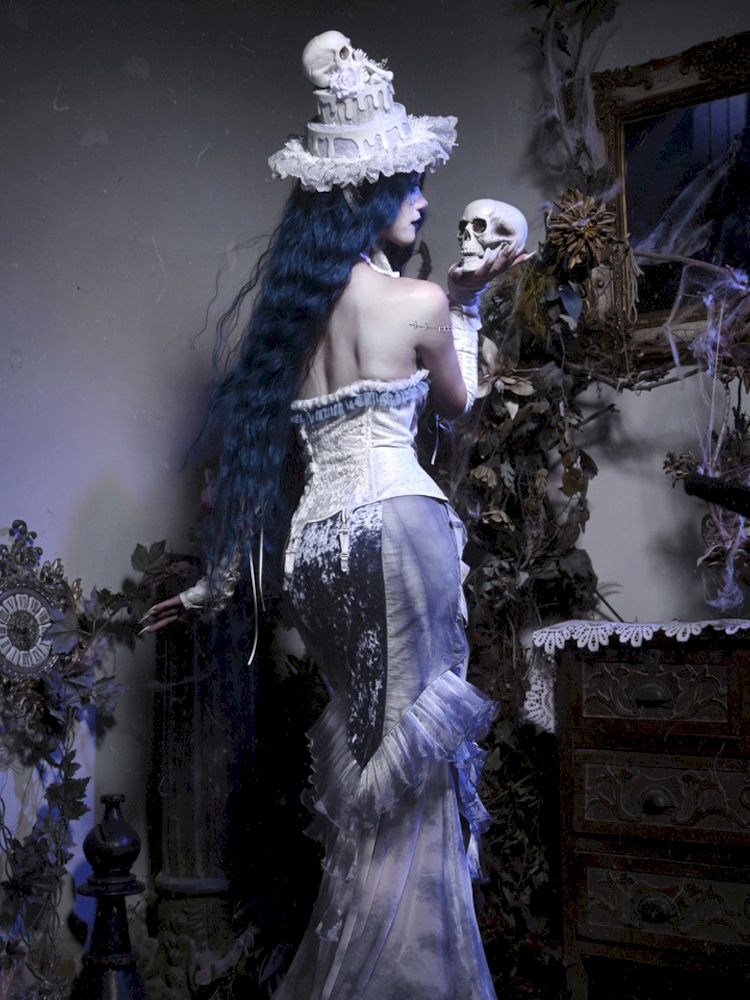 Ethereal Gothic Mermaid-style Skirt