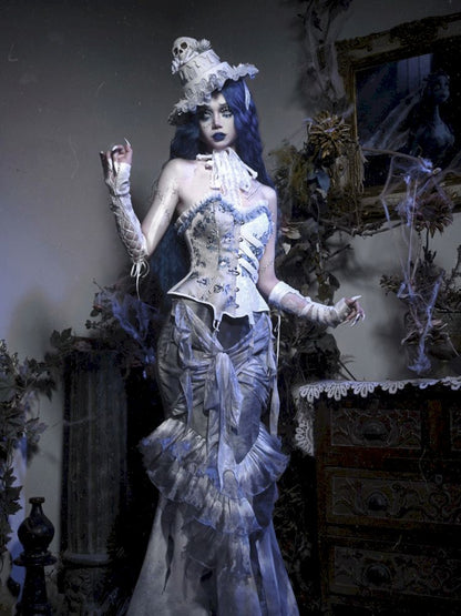 Ethereal Gothic Mermaid-style Skirt