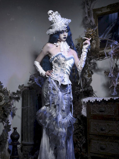 Ethereal Gothic Mermaid-style Skirt