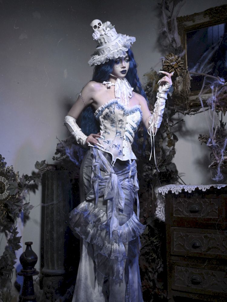 Ethereal Gothic Mermaid-style Skirt