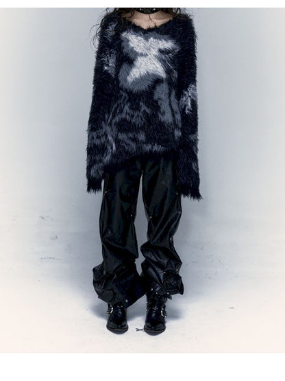 Faux Fur Grunge Sweater