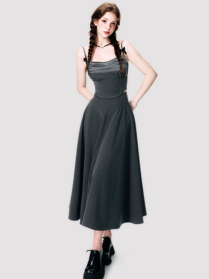 Ribbon Camisole & Long Skirt Set