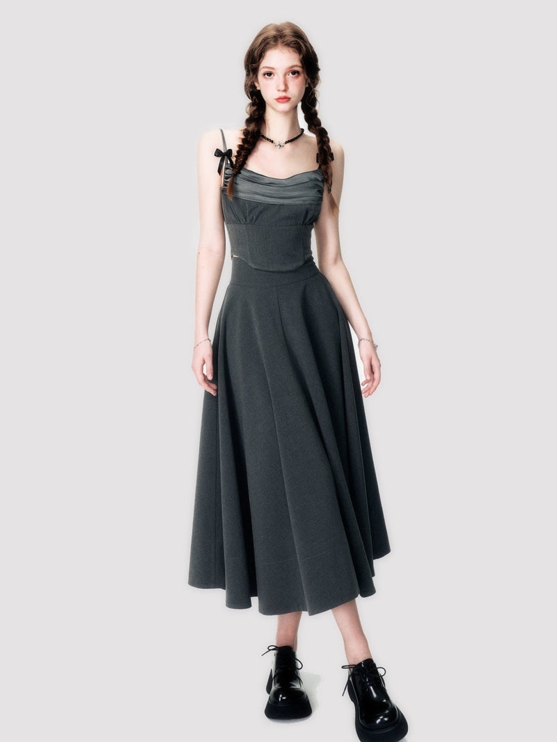 Ribbon Camisole & Long Skirt Set