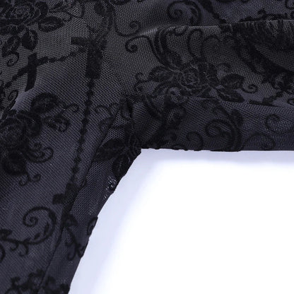Gothic Black Summer Flare High Waist Punk Trousers Pants