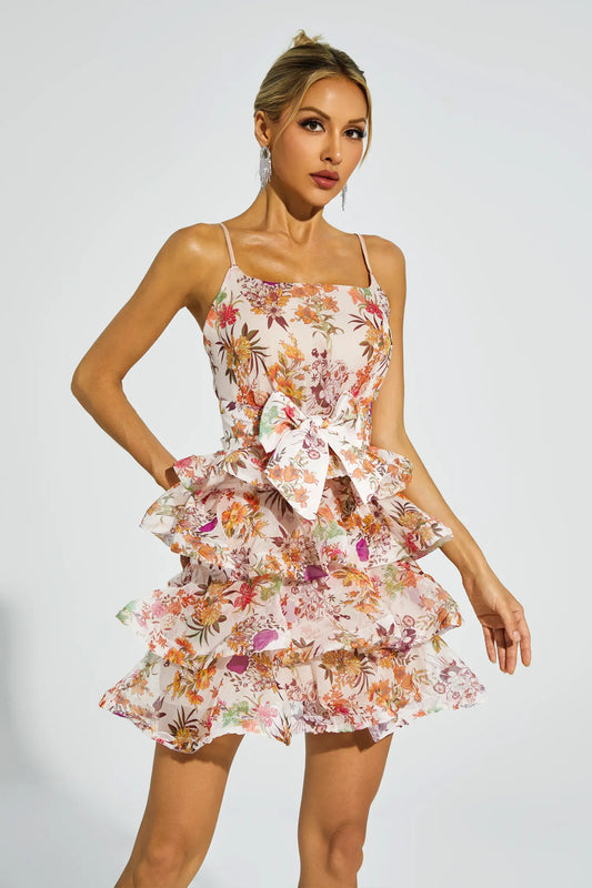 Irma Ruched Slip Mini Dress