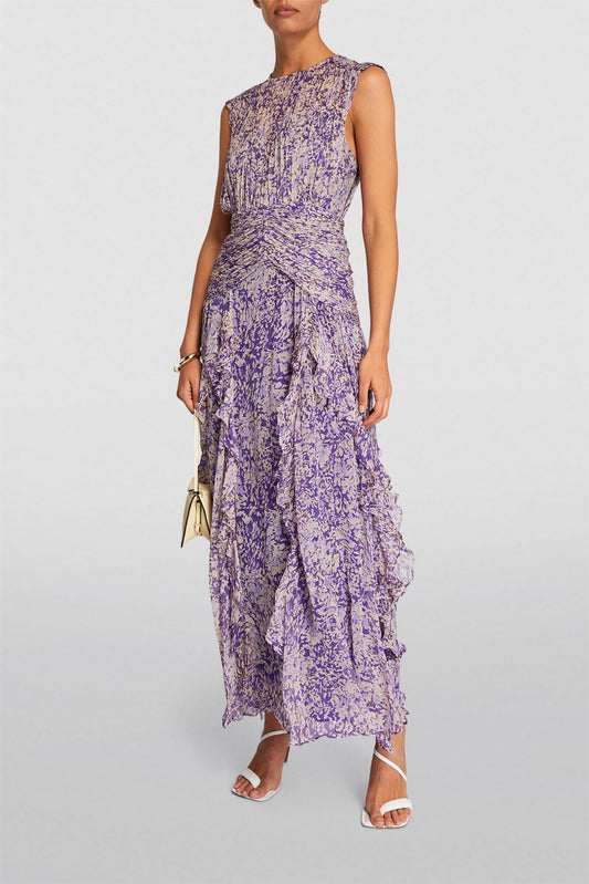 Sleeveless Crew Collar Midi Dress