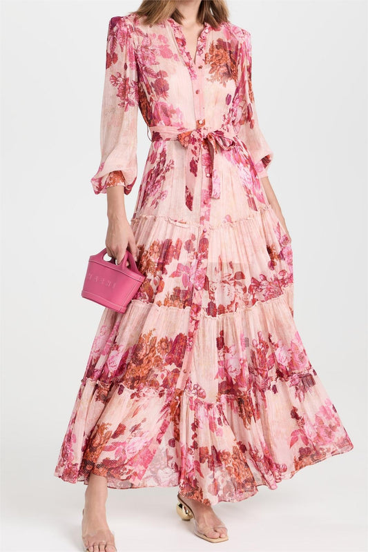 Mid Sleeve Maxi Dress