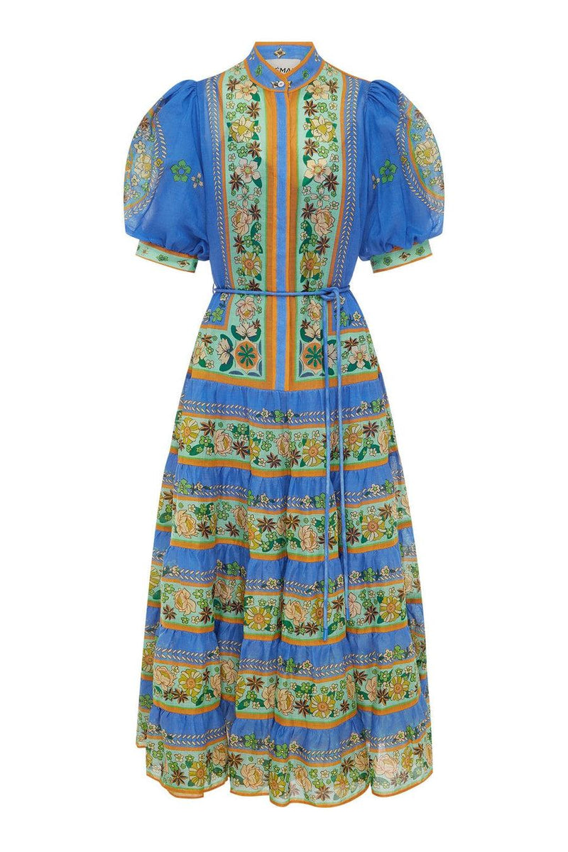 Splicing Single Breasted Midi Dress