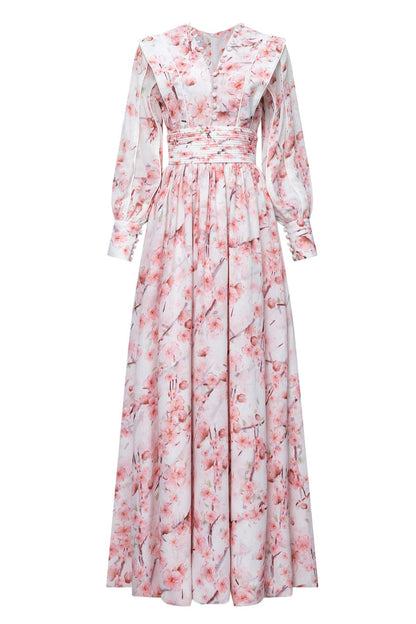 Long Sleeve Single Breasted Midi Dress