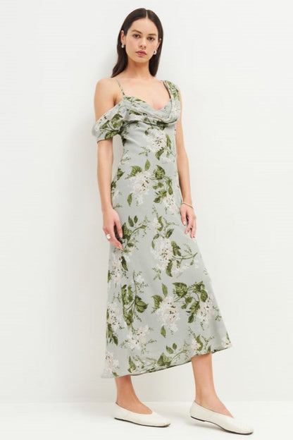 Swing Collar Midi Dress
