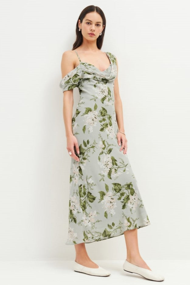Swing Collar Midi Dress