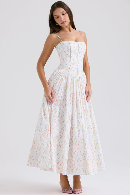 Sleeveless Square Collar Midi Dress