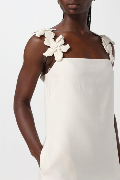 3d Flower Sleeveless Mini Dress
