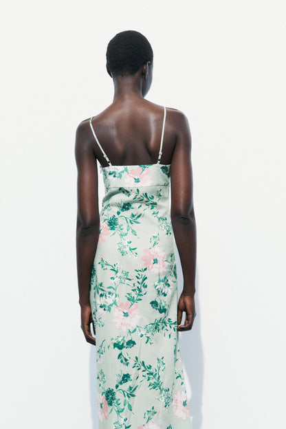 Split Sleeveless Midi Dress