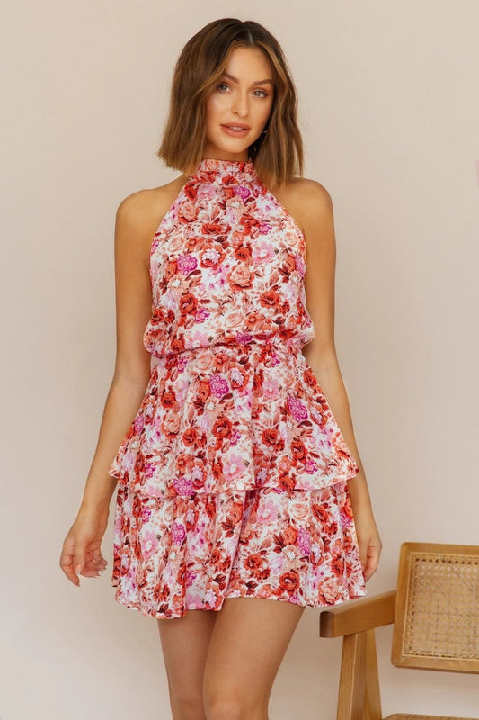 Sleeveless Ruffled Mini Dress