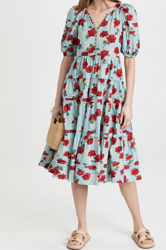 Pleated Bottom Midi Dress
