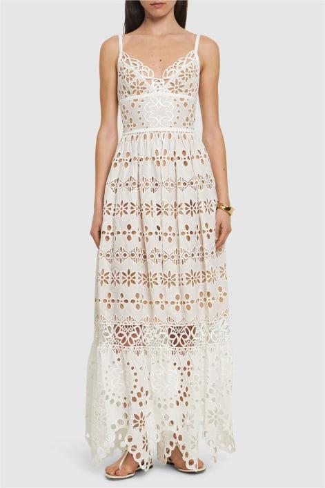 Lace Sleeveless Midi Dress