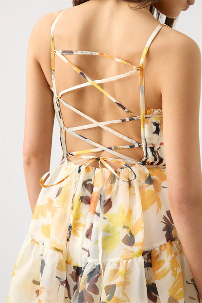 Ruched Sleeveless Midi Dress