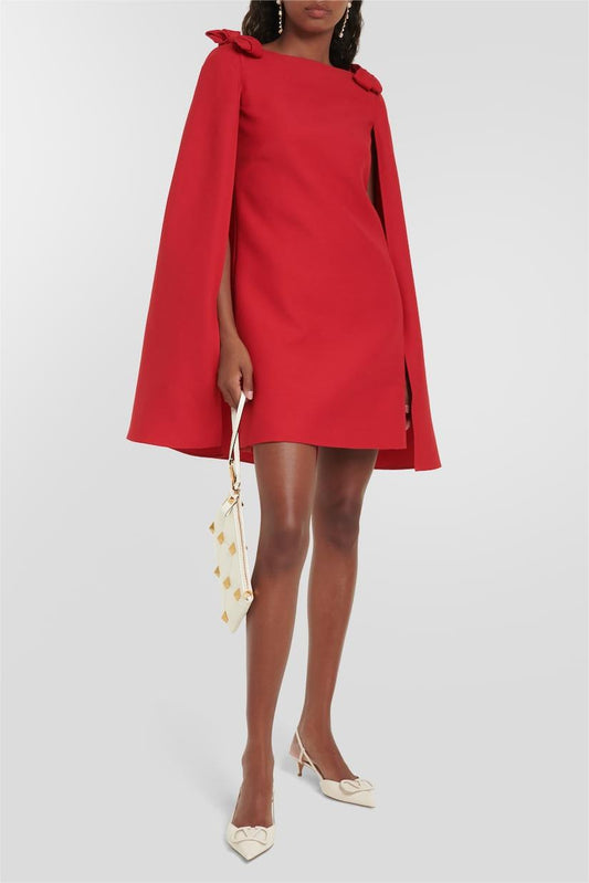 Bow Cape Mini Dress