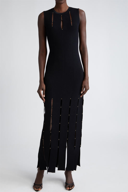 Knit Cut-out Sleeveless Midi Dress