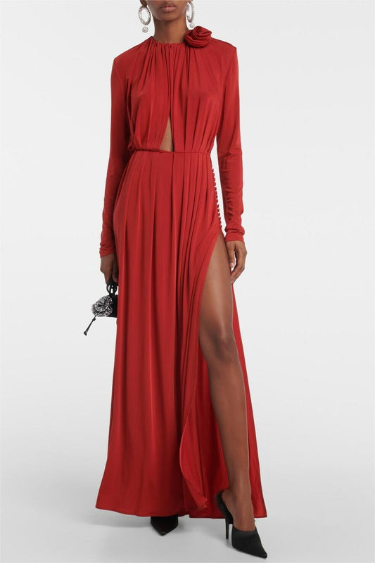 3d Jersey Bottom Midi Dress
