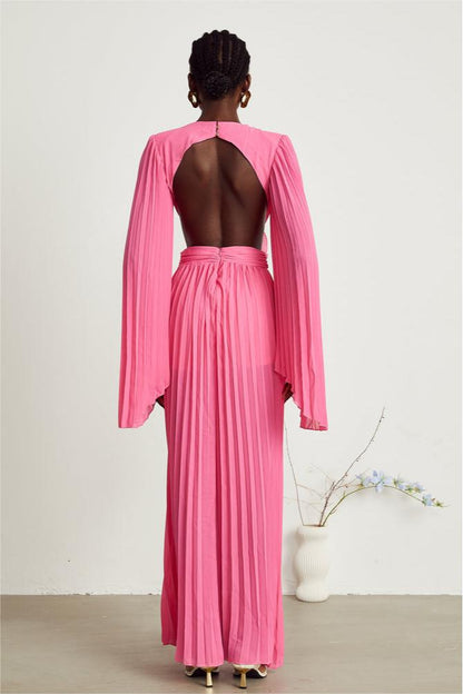 3d Flower Cut-out Maxi Dress
