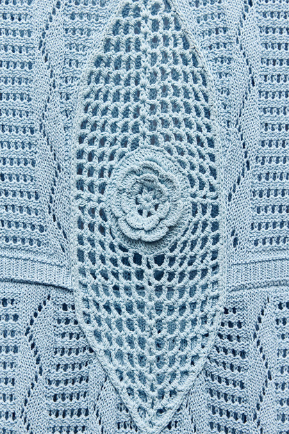 V-neck Long Sleeve Sweater Midi Dress