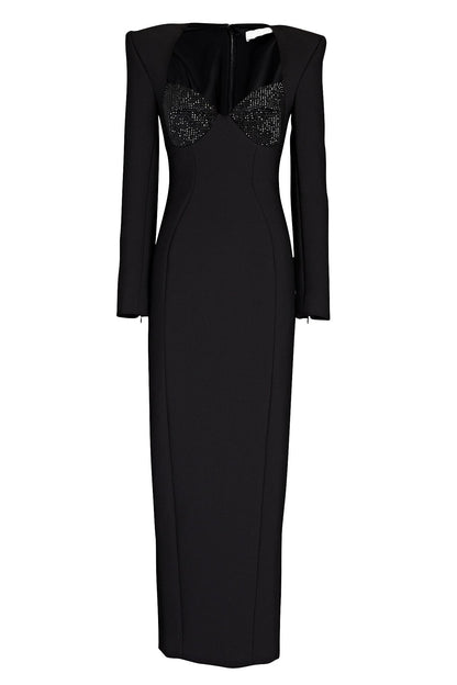 Knit Rhinestone Midi Dress