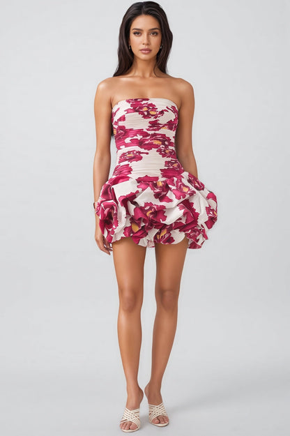 Finch Off-shoulder Pleat Mini Dress