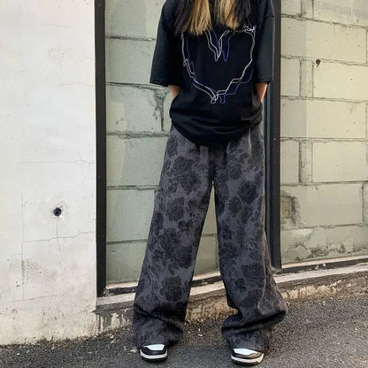 Corduroy Print High Waist Jogger Pant