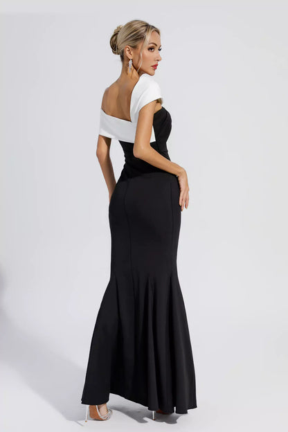 Kaitlyn Black Off-shoulder Mermaid Maxi Dress