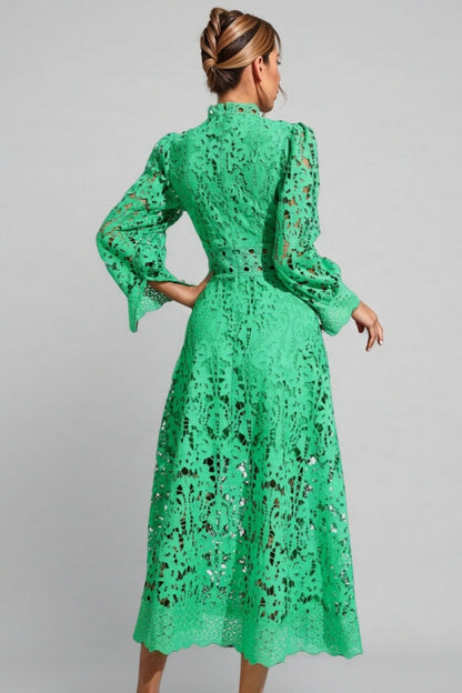 Keryn Green Lace Cutout Maxi Dress