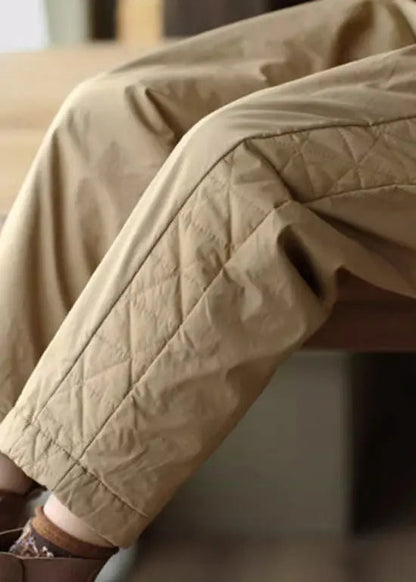 Fine Cotton Filled Pants Elastic Waist