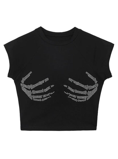 Kiana Embellished Crop T-shirt