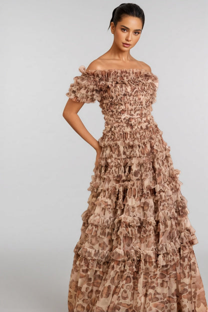 Aislinn One Neck Mesh Maxi Dress